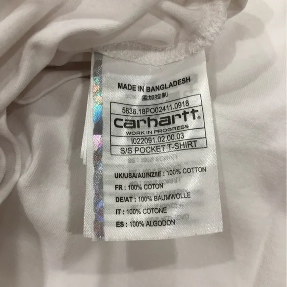 Carhartt Nike White T-shirt Sz L - Picture 5 of 5